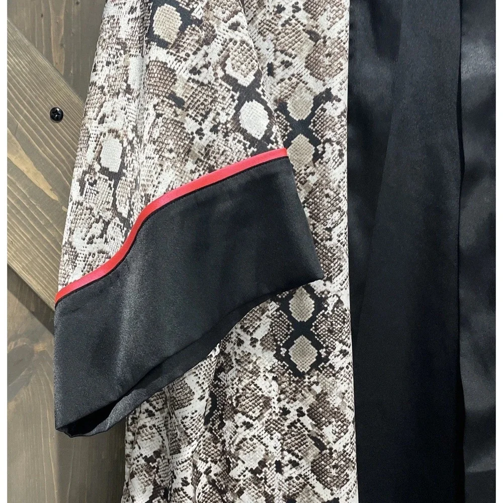 VICTORIA'S SECRET Satin Robe Snake Reversible Kimono Sleepwear‎ Women's XS/S